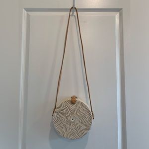 Straw Round Rattan Crossbody Purse
